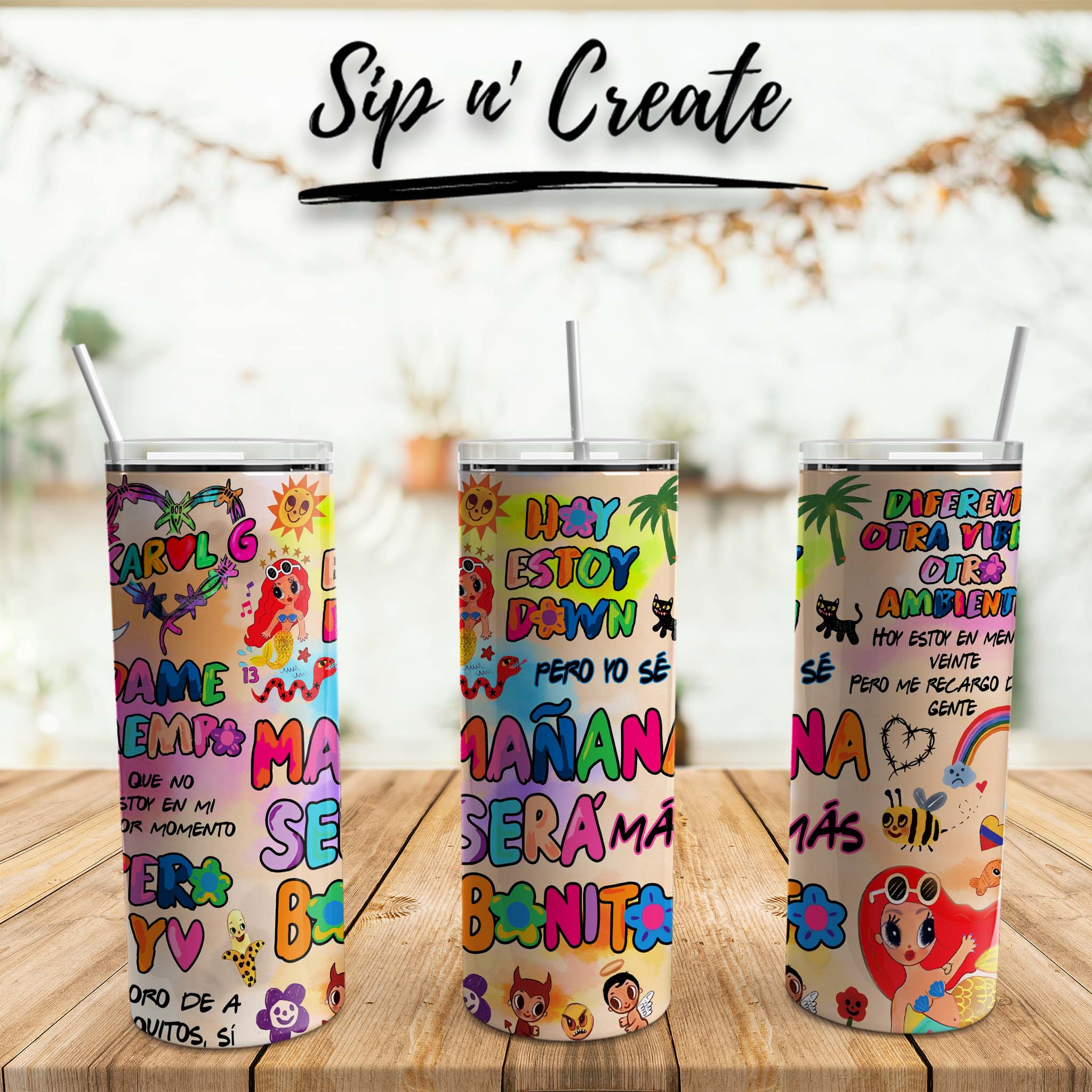 Karol G Tumbler PNG, Manana Sera Bonito 20oz Tumbler, Karol - Inspire Uplift